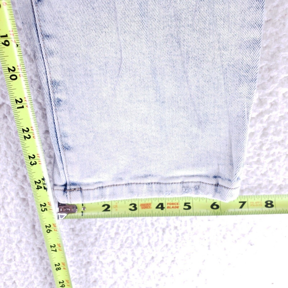 Kendall Kylie Jean Women SZ 9 Blue Denim Straight Stretch High Rise VTG Slim 90s - Picture 4 of 10